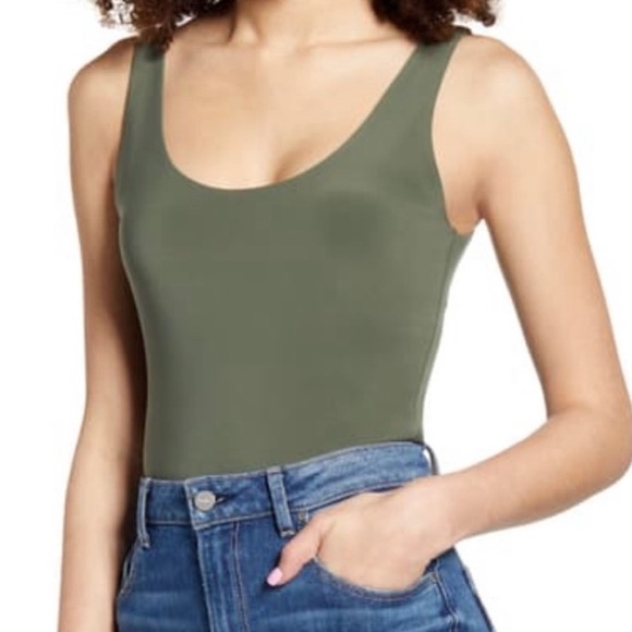 Leith Tops - Leith Green Tank Top Bodysuit